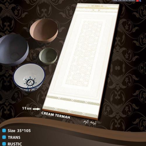 سرامیک طرح ترمه کرم رستیک 105*35